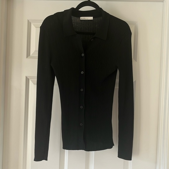 Oak + Fort Collared Ribbed Long Sleeve - Picture 1 of 3